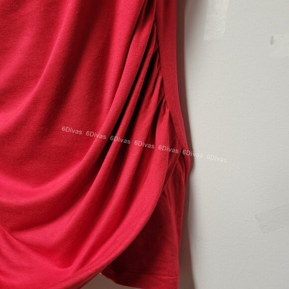 Womens Sleeveless Red Top Blouse, Cotton Comfy Blouse Top - Sizes M,  XL,  XXL - Picture 5 of 9